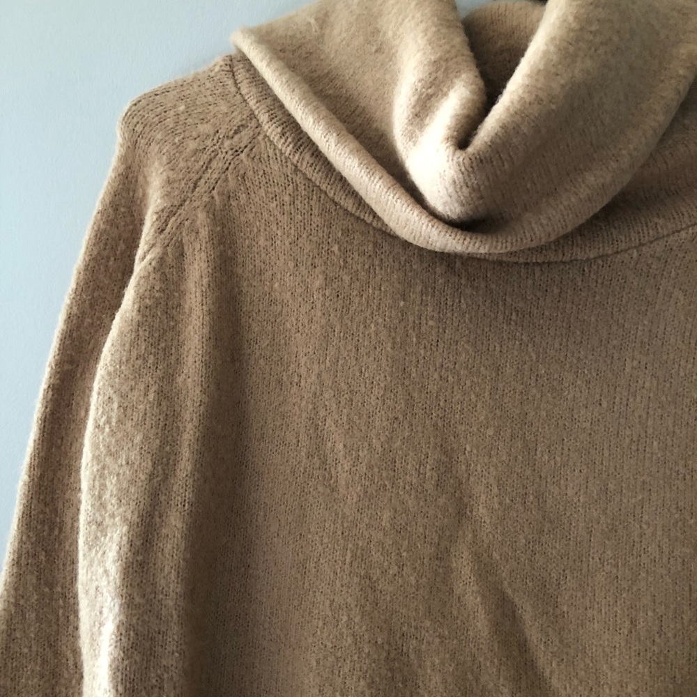 Tan Cowl Neck Sweater